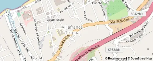Mappa Villafranca Tirrena