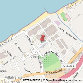 Mappa Via Peppino Mondello, 78, 98049 Villafranca Tirrena, Messina (Sicilia)