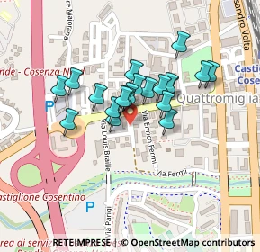 Mappa Via U. Boccioni, 87036 Quattromiglia CS, Italia (0.1745)