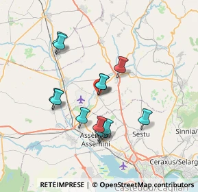 Mappa Via Oristano, 09026 San Sperate CA, Italia (6.85538)