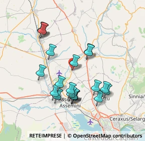 Mappa Via Oristano, 09026 San Sperate CA, Italia (7.7065)