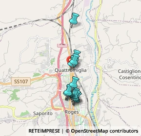 Mappa Via Mario Sironi, 87036 Quattromiglia CS, Italia (1.61917)