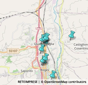 Mappa Via Mario Sironi, 87036 Quattromiglia CS, Italia (1.36636)
