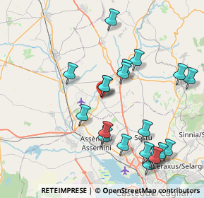 Mappa Via F.lli Cervi, 09026 San Sperate CA, Italia (9.382)