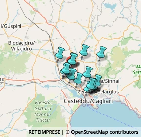Mappa Via F.lli Cervi, 09026 San Sperate CA, Italia (9.945)