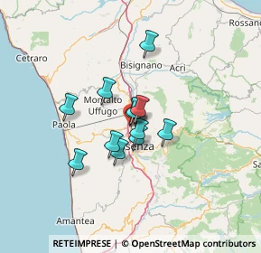 Mappa Piazza Sergio Santo, 87036 Quattromiglia CS, Italia (9.2)