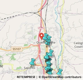 Mappa Via Evangelista Torricelli, 87036 Quattromiglia CS, Italia (2.51357)