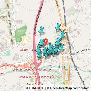 Mappa Via Evangelista Torricelli, 87036 Quattromiglia CS, Italia (0.312)