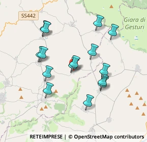 Mappa Vico S. Sebastiano, 09090 Baressa OR, Italia (3.76667)