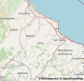 Mappa 66052 Gissi CH, Italia (16.1185)