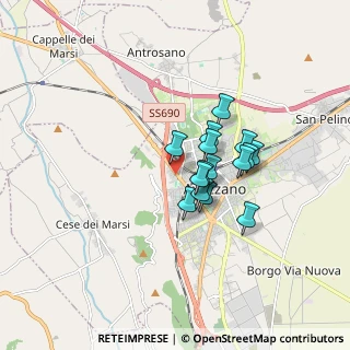 Mappa Via Claudio Galeno, 67051 Avezzano AQ, Italia (1.248)