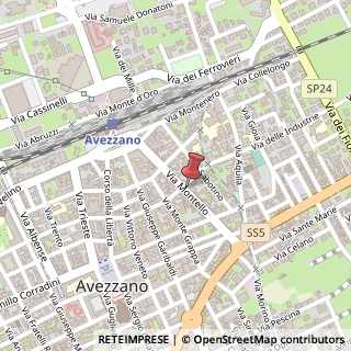 Mappa Via Montello, 53, 67051 Avezzano, L'Aquila (Abruzzo)