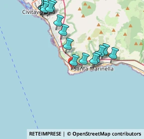 Mappa Via Alessandro Volta, 00058 Santa Marinella RM, Italia (4.62778)