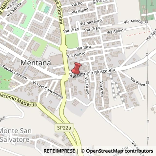 Mappa Via Antonio Moscatelli, 276, 00013 Mentana, Roma (Lazio)
