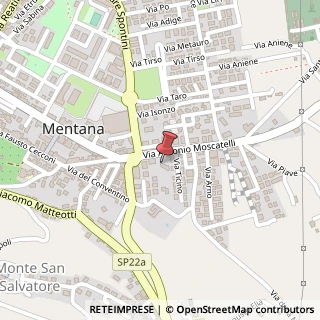 Mappa Via Antonio Moscatelli, 00013 Mentana RM, Italia, 00013 Mentana, Roma (Lazio)