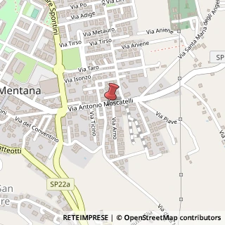 Mappa Via Moscatelli Antonio, 310, 00013 Mentana, Roma (Lazio)