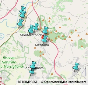 Mappa Via Po, 00013 Mentana RM, Italia (4.55167)