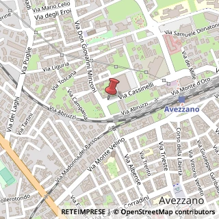 Mappa Via B. Cassinelli, 2D, 67051 Avezzano, L'Aquila (Abruzzo)