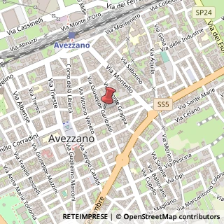 Mappa Via Garibaldi, 127, 67051 Avezzano, L'Aquila (Abruzzo)