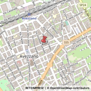Mappa Via Garibaldi, 129, 67051 Avezzano, L'Aquila (Abruzzo)