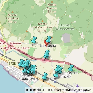 Mappa Via della Scaglia, 00058 Santa Marinella RM, Italia (1.49667)