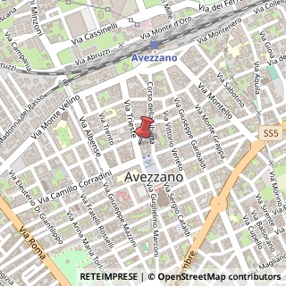 Mappa Via Trieste, 16, 67051 Avezzano, L'Aquila (Abruzzo)