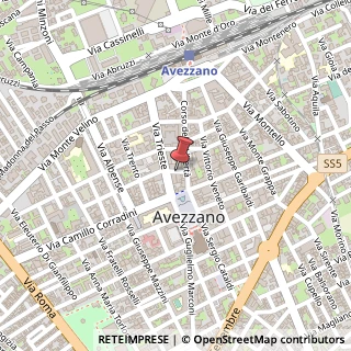 Mappa Via Armando Diaz, 7, 67051 Avezzano, L'Aquila (Abruzzo)