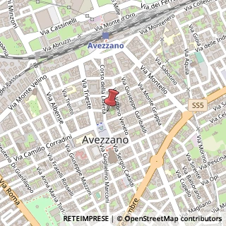 Mappa Piazza Castello, 1, 67051 Avezzano, L'Aquila (Abruzzo)