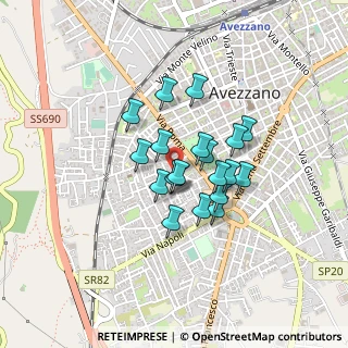 Mappa Via dei Vestini, 67051 Avezzano AQ, Italia (0.307)