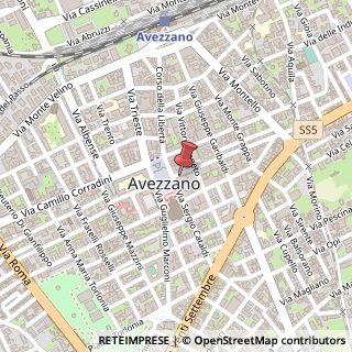 Mappa Via Giovanni Amendola, 8, 67051 Avezzano, L'Aquila (Abruzzo)