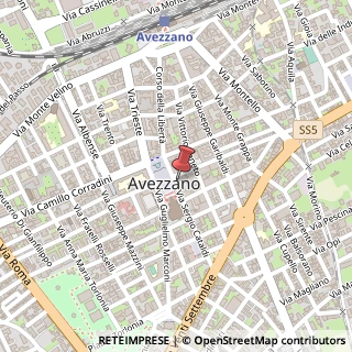 Mappa Via Sergio Cataldi, 120, 67051 Avezzano, L'Aquila (Abruzzo)
