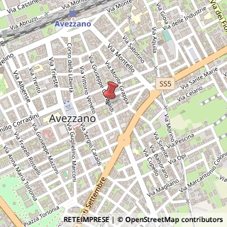 Mappa Via Giovanni Amendola, 34, 67051 Avezzano, L'Aquila (Abruzzo)