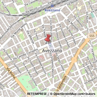 Mappa Via Trieste, 1, 67051 Avezzano, L'Aquila (Abruzzo)