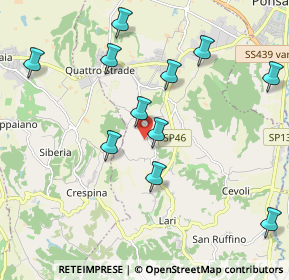 Mappa Via delle Vigne, 56035 Casciana Terme Lari PI, Italia (2.18364)