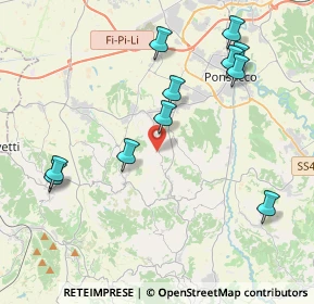 Mappa Via delle Vigne, 56035 Casciana Terme Lari PI, Italia (4.52182)