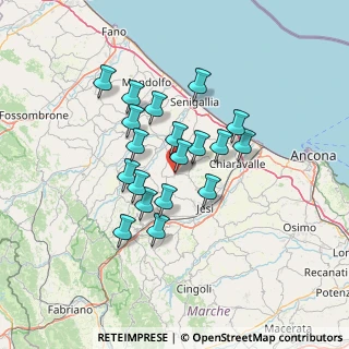 Mappa Via Giuseppe Garibaldi, 60030 Belvedere Ostrense AN, Italia (11.24105)