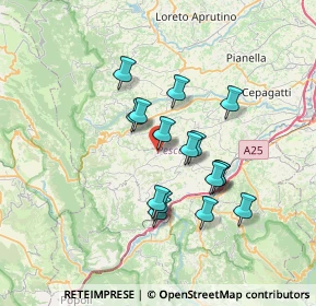 Mappa Via Scarciabue, 65020 Cugnoli PE, Italia (6.08688)