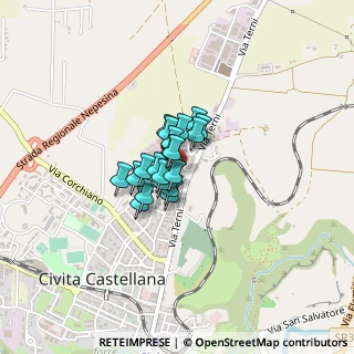 Mappa Via Donatello, 01033 Civita Castellana VT, Italia (0.212)