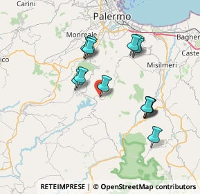 Mappa Via Gela, 90030 Santa Cristina Gela PA, Italia (7.41)