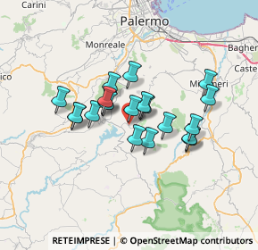 Mappa Via Gela, 90030 Santa Cristina Gela PA, Italia (5.72)