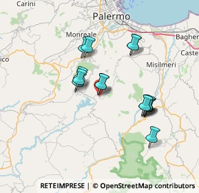 Mappa Via S. Giovanni Bosco, 90030 Santa Cristina Gela PA, Italia (6.70933)