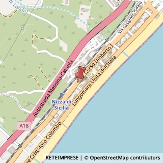 Mappa Corso Umberto I, 102, 98026 Nizza di Sicilia, Messina (Sicilia)