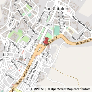 Mappa Via Vittorio Veneto, 40, 93017 San Cataldo, Caltanissetta (Sicilia)