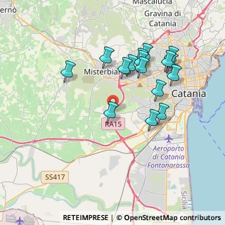 Mappa A18 Messina - Catania, 95045 Misterbianco CT, Italia (4.18063)