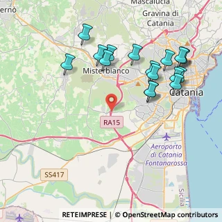 Mappa A18 Messina - Catania, 95045 Misterbianco CT, Italia (5.04118)