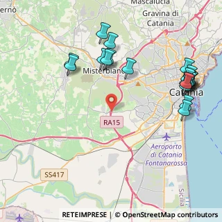 Mappa A18 Messina - Catania, 95045 Misterbianco CT, Italia (5.6815)