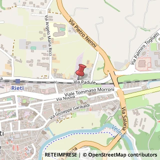 Mappa Via Padule, 11, 02100 Rieti, Rieti (Lazio)