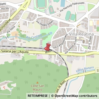 Mappa Via Salaria per l'Aquila, 96, 02100 Rieti, Rieti (Lazio)