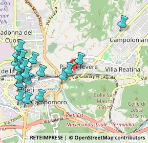 Mappa Via delle Acque, 02100 Rieti RI, Italia (1.3355)