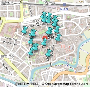 Mappa Vicolo Arco, 02100 Rieti RI, Italia (0.177)